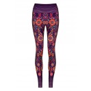 Boho Flowery Stripe Leggins S/M